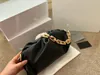 Fashion Designer Shoulder Underarm Bag Female luxury 2022 Popular New Summer Fold Wide Gold Chain Clouds White Black clutch B4co#