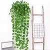 プラスチックシンダプサス人工アイビーフラワーガーランドブドウの偽のシンダプスズハンギング植物のための庭の装飾4PCS LOT9215571