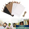 10 stks 3inch DIY Combinatie Kraftpapier Photo Frame met touw Clips Opknoping Wall Picture Album Decorature Frames