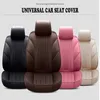 Black Car Seat Covers Universal voor 5 zitplaatsen waterdichte volledige set pu lederen zaadkussen Geschikte pasvorm Most Sedan SUV Truck