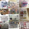 30 Grids Clear Plastic Storage Box For Toys Rings Jewelry Display Organizer Makeup Case Craft Holder Container porta joias 210315