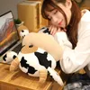 1pc 3065cm sevimli sığır peluş oyuncak doldurulmuş kawaii süt inek yumuşak hayvanlar çocuklar için bebek yastığı kızlar güzel doğum günü düğün hediyeleri 220711