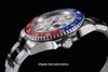 Super Factory Maker Watches 40mm GMT MOP Meteorite Dial 126719 Pepsi Ceramic 904L Steel CAL.3186 Movement Mechanical Automatic Mens Watch Men's Wristwatches