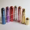 6 mini bottiglie di profumo portatili riempibili da 6 ml Atomizzatore spray in alluminio per viaggiatori Vasi vuoti Tutto il colore è disponibile