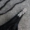 Mayo Yapay Elmas Süslemeleri Bikini Beyaz Rhinestone Bikini Braizilian Kadın Strappy Mayo Kadınlar Kristal Seksi Bikiniler Seti Push Up Mayo Suit