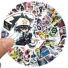 50pcs / set Affiche Petite étanche à skateboard autocollants Cartoon Bump World Animation pour ordinateur portable Bouteille de bouteille autocollant PVC Sticker PVC Guitare