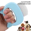 Pet Massage Combs Brush Shell Shaped Handle Husdjur Grooming Massagetool för att ta bort lösa hår endast för katter wll923