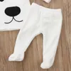 Lovely Long Sleeve Fleece Bear Top Pant and Hat Set for Baby Boys Girls Warm Winter Clothes 3 Pieces Set G1023