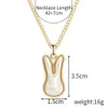 Koreaanse beer ketting oorbel set prachtige sieraden legering Women039s imitatie parel ketting1436062