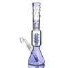 14.6 pollici Freezable Coil Bong Beaker Base Tubi d'acqua Narghilè Shisha Glass Bubber Ice Dab Rigs con ciotola da 14 mm