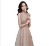 A Line Tulle Formal Beaded Evening Dress Model Pictures V Neck Long Women's Special Occasion Gowns