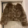 Zadorin Langarm Faux Fuchs Pelzmantel Frauen Winter Mode dicke warme Pelzmäntel Außenbekleidung gefälschte Pelzjacke Plus Größe Y0829