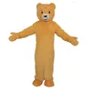 Costume della mascotte dell'orso giallo di Halloween Personaggio a tema animale dei cartoni animati Costumi di fantasia per feste di carnevale di Natale Abiti da esterno per adulti