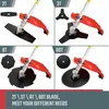 New Model Garden Trimmers 52CC 2 strokeAir Cooling Brush CutterGrass Cutting ToolWhipper Sniper with Metal BladesNylon Heads4253011