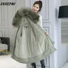 SWREDMI gruesa abrigo de invierno cálido chaqueta de mujer forro de piel más 5xl 6xl con capucha femenina larga parkas ropa de nieve ropa acolchada 210923