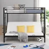 ABD stok yatak odası mobilya rustik ikiz tam metal ranza, dönüştürülebilir futon yataklar, siyah A53