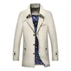 Thoshineブランド春夏男性トレンチショートスタイル薄型高品質ボタン男性ファッションアウタージャケットプラスサイズ7xL 210819