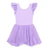 Stage Wear IEFiEL Enfants Filles Danse Classe Robe Volée Holographique Ballet Tutu Teen Gymnastique Justaucorps Ballerine Jupe En Mousseline De Soie