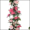 お祝い用品ホーム庭の温暖化バラのヴィインファミリーエルオフィスのウェディングパーティーガーデンクラフトアートデコ5パック装飾花の花輪博士