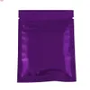 고품질 7.5x10cm (3x4 ") 100pcs / lot 광택 색 열 밀봉 가능한 작은 지퍼 잠금 가방 지퍼 가치가있는 음식 저장 패키지 가방