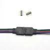 100 pcs 4pin conector RGB 4 pin agulha macho para fêmea iluminação acessórios tipo Double 4pins DIY Conectar para 5050 RGB LED tira