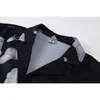 Camicette da donna Camicie da donna Moda donna nera Bottoni allentati Camisas Mujer Estate 2022 Harajuku Manica corta Farfalla stampata