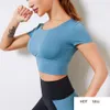 Melodi açık geri üst spor spor gömlek spor kadın yoga kazak hızlı kuru kısa kollu t-shirt koşu koşu