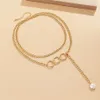 Colliers longs à pampilles en perles pour femmes, chaîne ras du cou, Design multicouche Simple, pendentif élégant, bijoux cadeau de fête