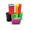 11mL Jar Food Grade Silicone Oil Barrel Container Jars Dab Wax Rubber Drum Shape Silicon Dry Herb Dabber Box332S4593301