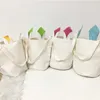 US Stock Party Supplies Sublimation Rabbit Ears Basket Party Linne Påskkanin Bucket Candy Presentförvaring Väska med handtag