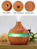 300 ml Essential Oil Diffuser Ultra Afhidifier USB Electric Wood Grain Cool Mist Diffusers Luftrenare med 7 LED -färgljus2525216