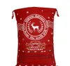 Christmas Santa Sack Deer Drawstring Bag Happy New Year Festival Indoor Decorations for Home Stockings Kids Gift Bags Candy Container SN3034