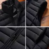 Aiwetin Mens Jacket Mouwloos Vest Winter Mode Mannelijke Katoen Gevoerde Vest Jassen Mannen Standkraag Thicken Tilten Kleding 211104