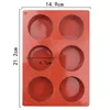 Kitchen Tools 6 Small Cylindrical Silicone Cake Mold Soap Chocolate Household Hand Tool Molds Baking Decoration Accessories RRA10831
