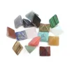 Cura de cristal de pedra natural pirâmide Wicca espiritualidade esculpir Craft stone square quartzo turquesa gemstone jóias carnelias f0228