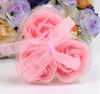 Hjärtaform Rose Soap PVC Box Packed Handmased Flower Paper Flower Soap Rose Valentines Day Birthday Party Gifts 160 V24865375