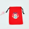 크리 에이 티브 크리스마스 축복 가방 Drawstring 선물 Flannelette 캔디 가방 용품