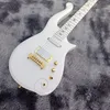 the white Prince Cloud guitar Classical Electric-Guitar sperm Symbol inlays handmade OEM guitarra