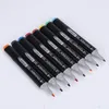 Touchnew 30/40/60/80 kleuren kunstmarkers alcohol gebaseerde markers tekeningen set manga dual kop kunstschets marker ontwerp pennen 210226