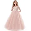 Sommer Kinder Mädchen Stickerei Tutu Prinzessin Kleid Für Mädchen Hochzeit Party Kleider Kinder Kleidung 5 6 7 8 9 10 11 12 jahr 210303