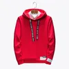 Men s hoodies manliga casual tröjor män solid röd svart vit färg tröja toppar varm källa höst mode varumärke LJ201027