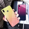 Gradient Szkło hartowane Przypadki dla Xiaomi Redmi 7a Uwaga 7 Pokrywa z miękką krawędź TPU Pełna koque dla Xiomi Redmi 7A Zderzak ochronny
