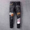 Ss Designer di lusso SS Jeans da uomo Abbigliamento moda ricamato strappato con cerniera moto uomo Slim Denim Pantaloni dritti Biker hip hop rock