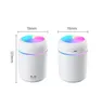 Mini colorful humidifier, portable, ultrasonic air, soft and lightweight, cooling mist machine, suitable for home car purifier