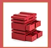 Scatole portaoggetti in legno creative a doppio strato rosse festive in stile cinese retrò Bella cassa decorativa - 24 * 17 * 26 cm