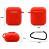 6 in 1 for Apple Airpods Cases Protector Silicone Thickening and Anti-drop Full Protection Earpods Case with Metal Buckle