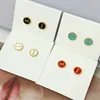 Stud Men Women Fashion Earrings Classic Pattern Stud 4 Colors Casual Style Simplicity Jeweley J230717