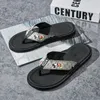 Luxus-Designer-Gummi-Slides-Sandalen mit floralem Brokat-Männer-Slipper, flache Unterseite, Flip-Flops für Herren, schwarz, braun, grau, gestreift, Strand-Slipper, Plateau-Sneaker, Größe 39–46