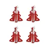 Décorations de Noël 4pcs Couverts Stockage Exquisite Tree Pattern Decoration Dinning Table Couteilles et Poches Poches Vaisselle Porte-Vaisselle # W3