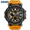Sport Watch Dual Time Men Watches 50m Waterproofmale Clock Military Watches for Men 1802d Shock Resisitant Sport Watches Gifts Q0524